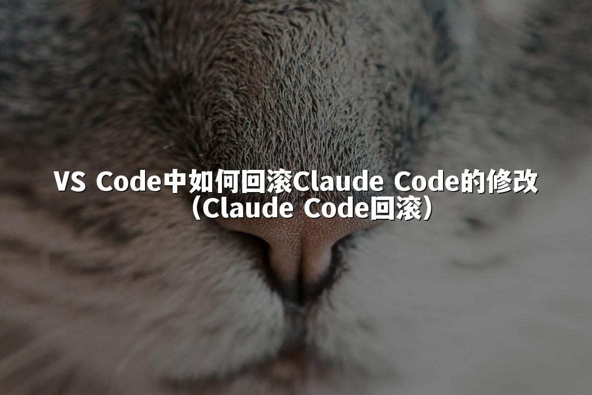 VS Code中如何回滚Claude Code的修改（Claude Code回滚）