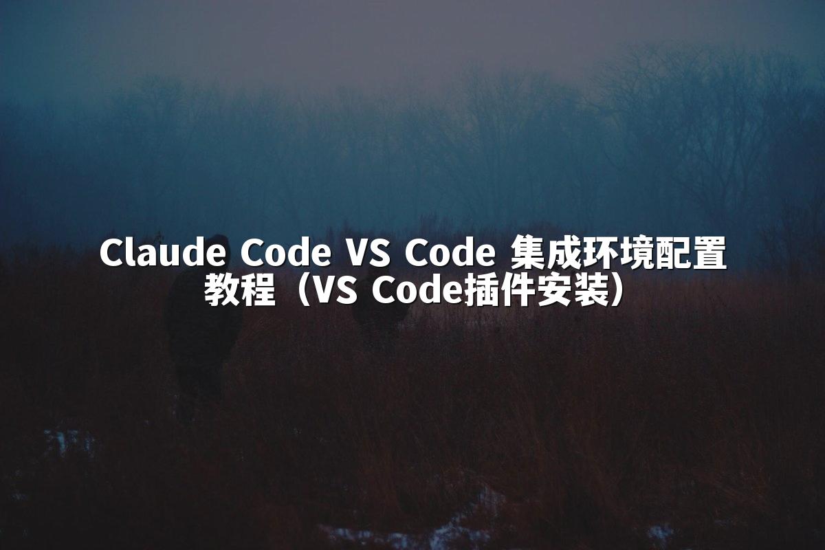 Claude Code VS Code 集成环境配置教程(VS Code插件安装)