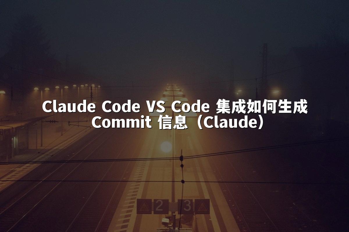 Claude Code VS Code 集成如何生成 Commit 信息（Claude）