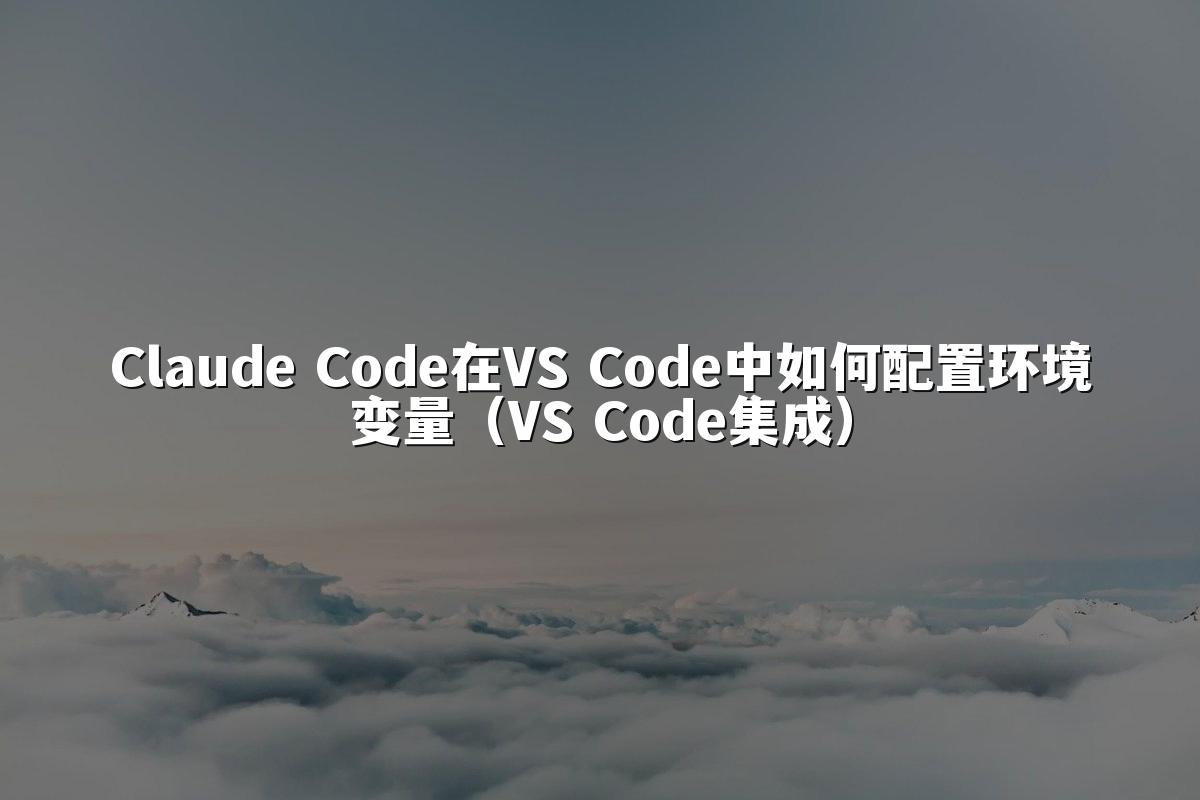 Claude Code在VS Code中如何配置环境变量（VS Code集成）