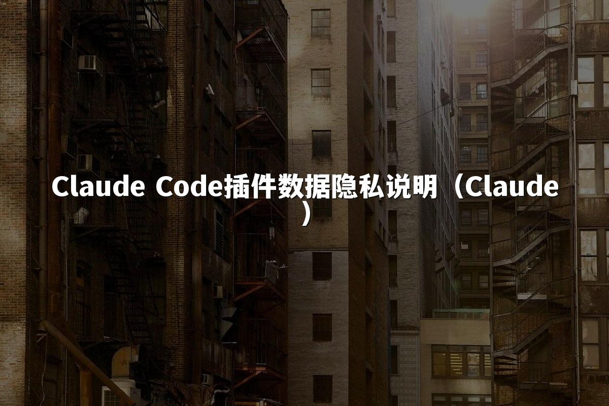 Claude Code插件数据隐私说明（Claude）