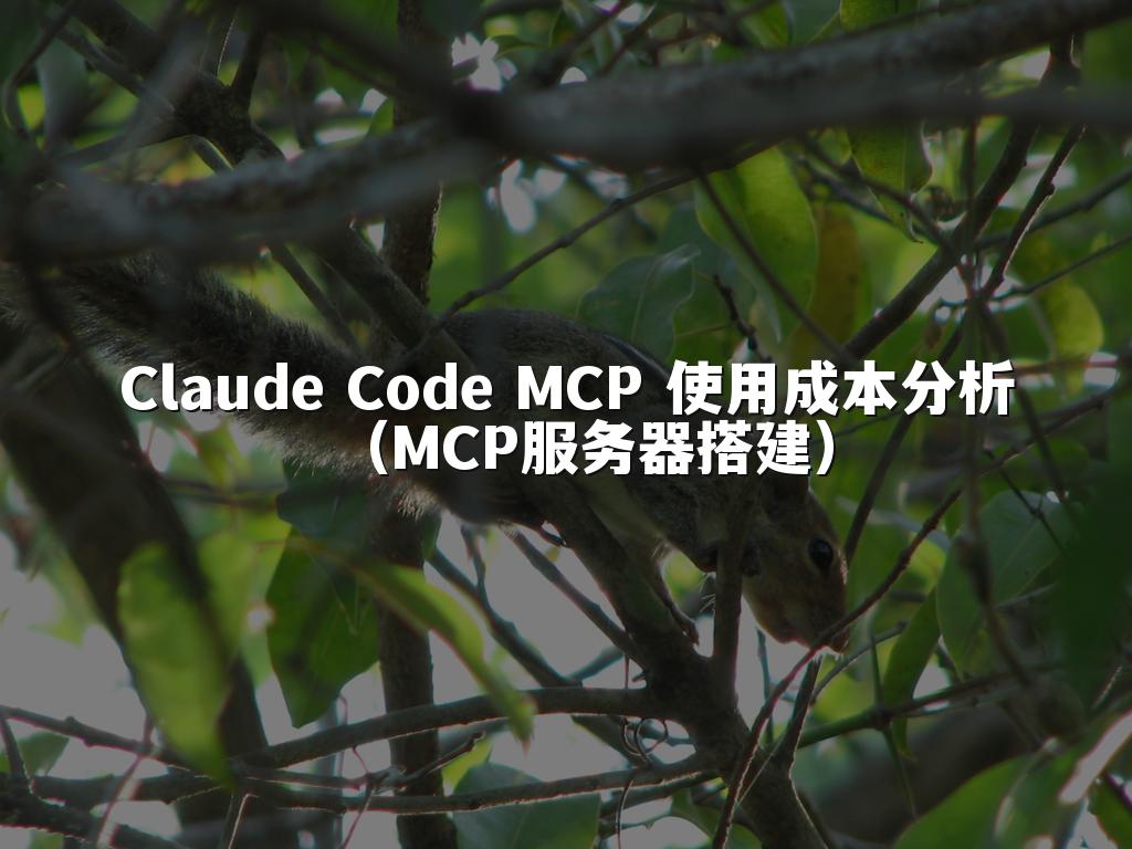 Claude Code MCP 使用成本分析(MCP服务器搭建)