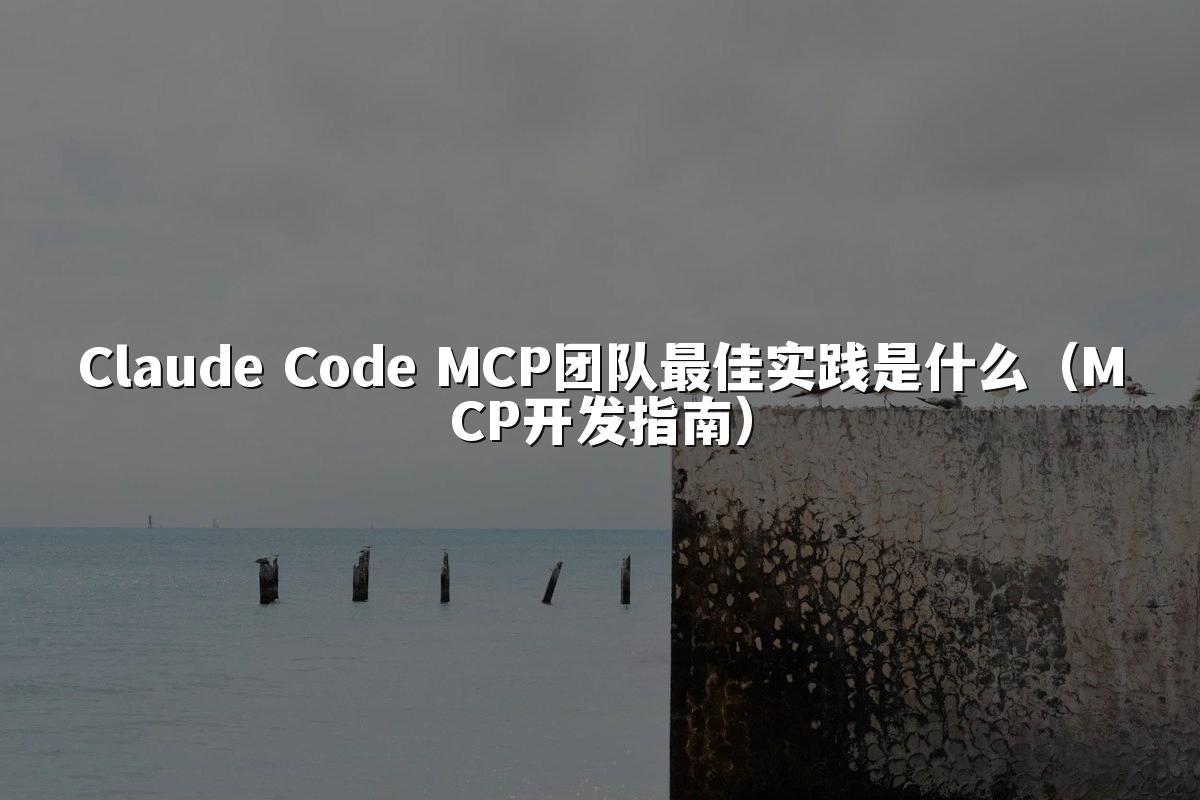 Claude Code MCP团队最佳实践是什么(MCP开发指南)