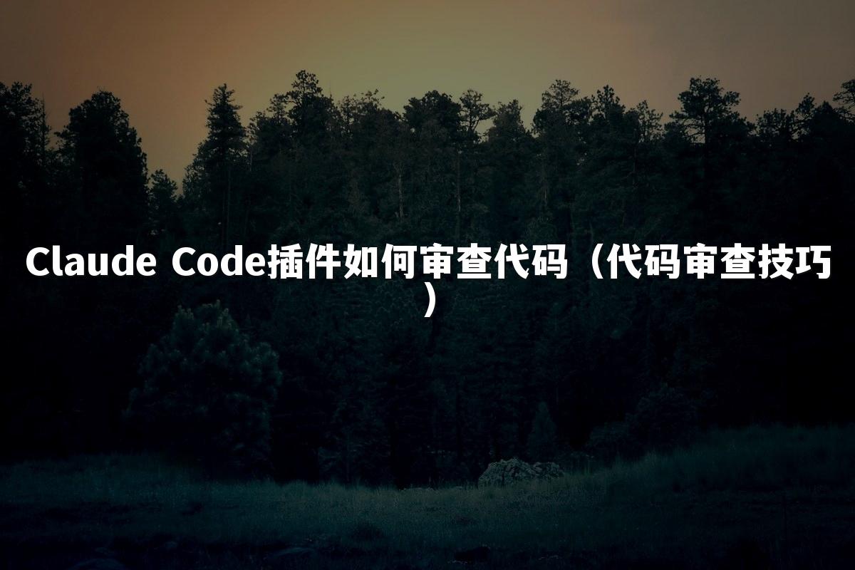 Claude Code插件如何审查代码（代码审查技巧）