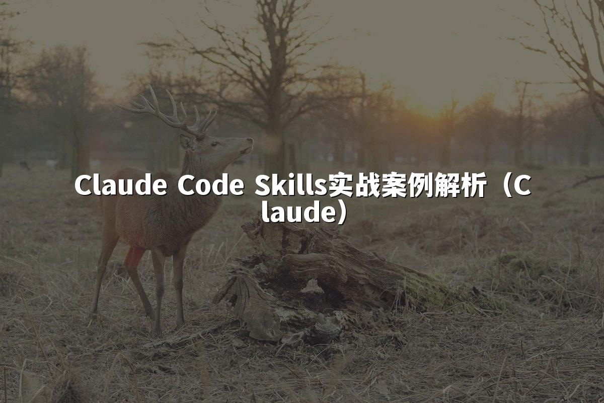 Claude Code Skills实战案例解析(Claude)