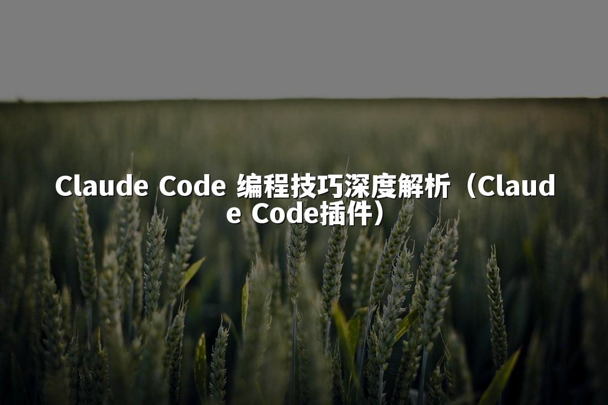 Claude Code 编程技巧深度解析（Claude Code插件）