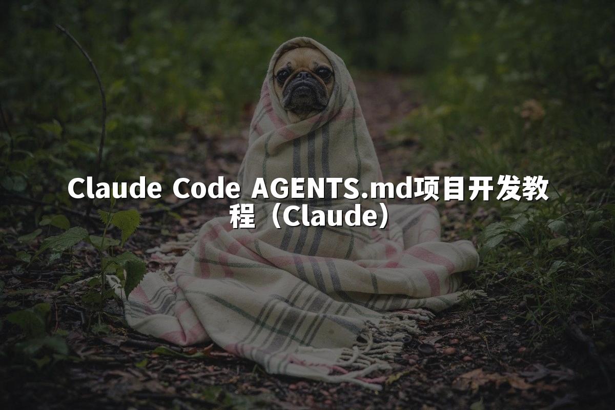 Claude Code AGENTS.md项目开发教程（Claude）