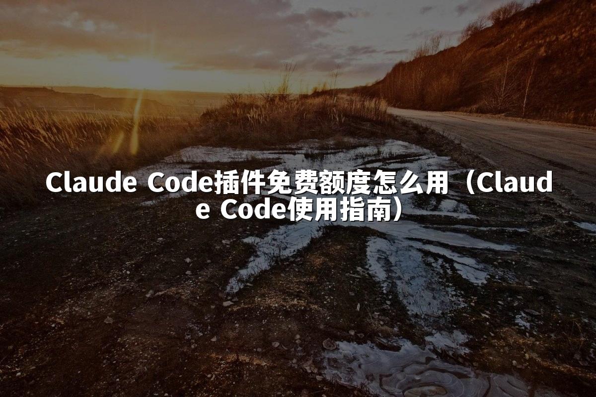 Claude Code插件免费额度怎么用（Claude Code使用指南）