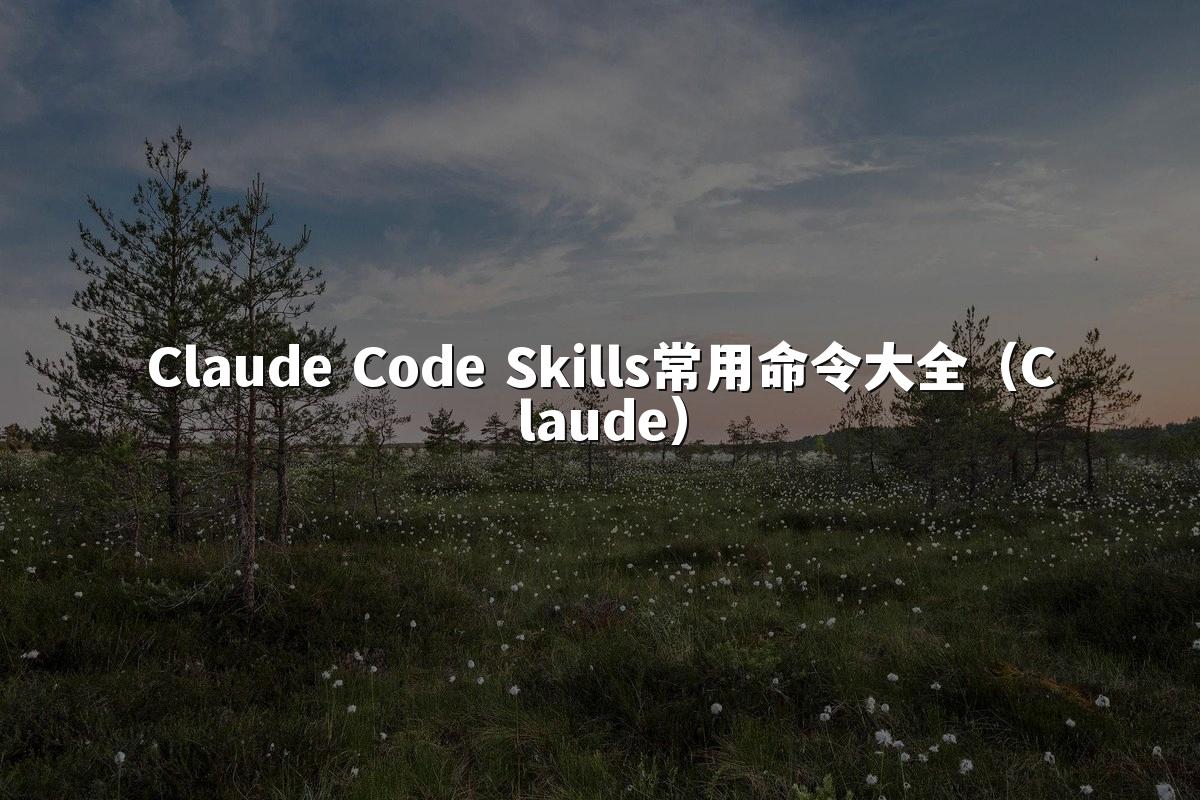 Claude Code Skills常用命令大全（Claude）