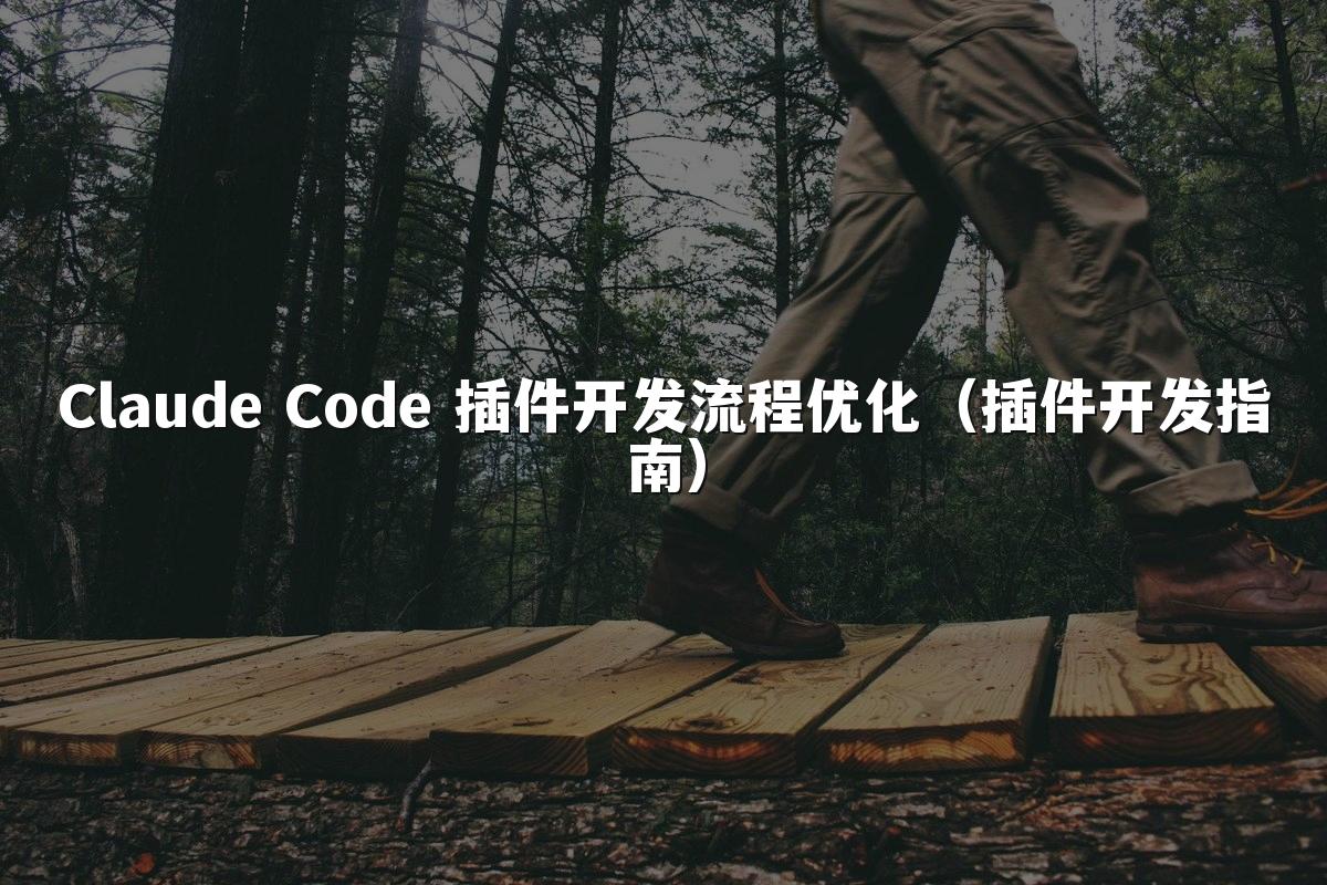 Claude Code 插件开发流程优化（插件开发指南）