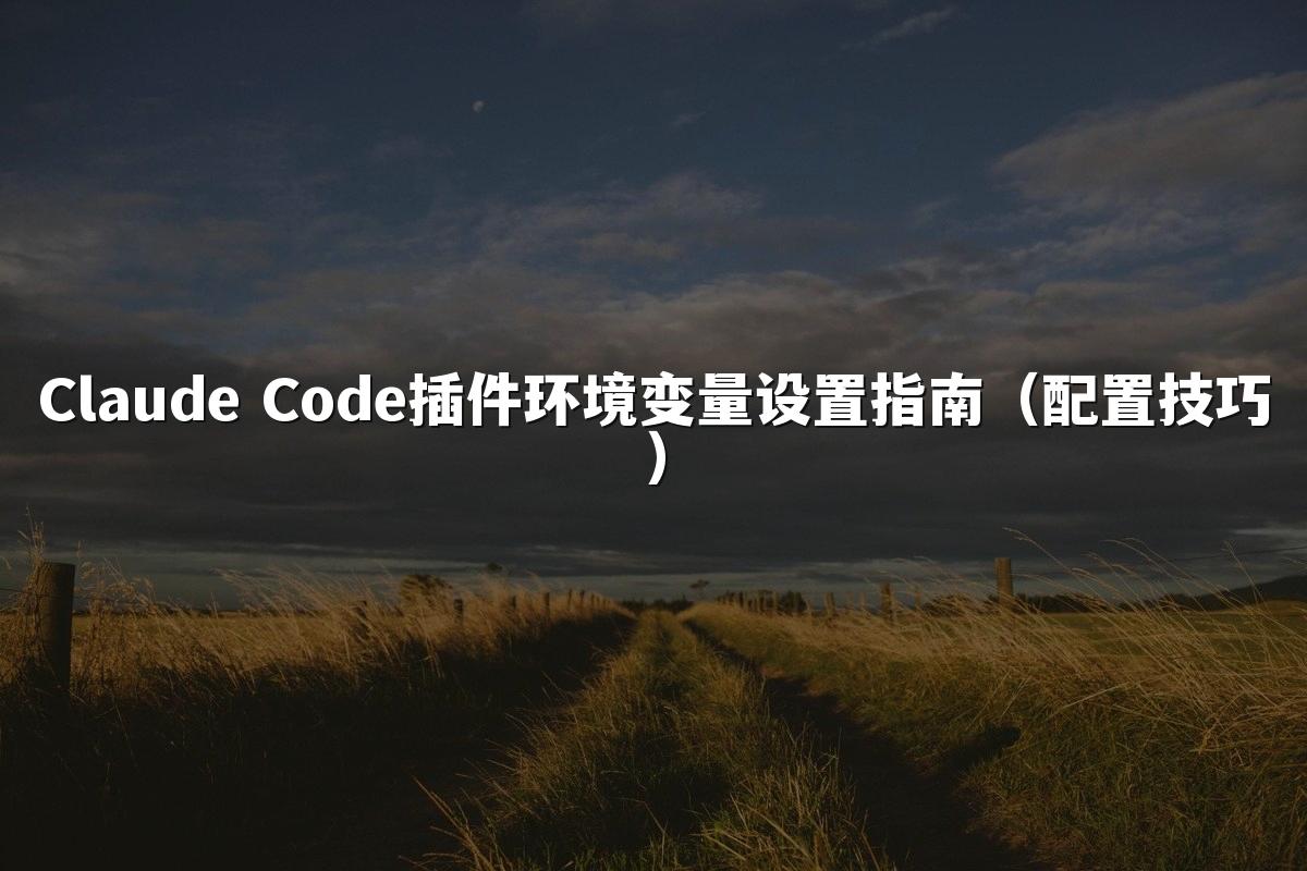 Claude Code插件环境变量设置指南（配置技巧）