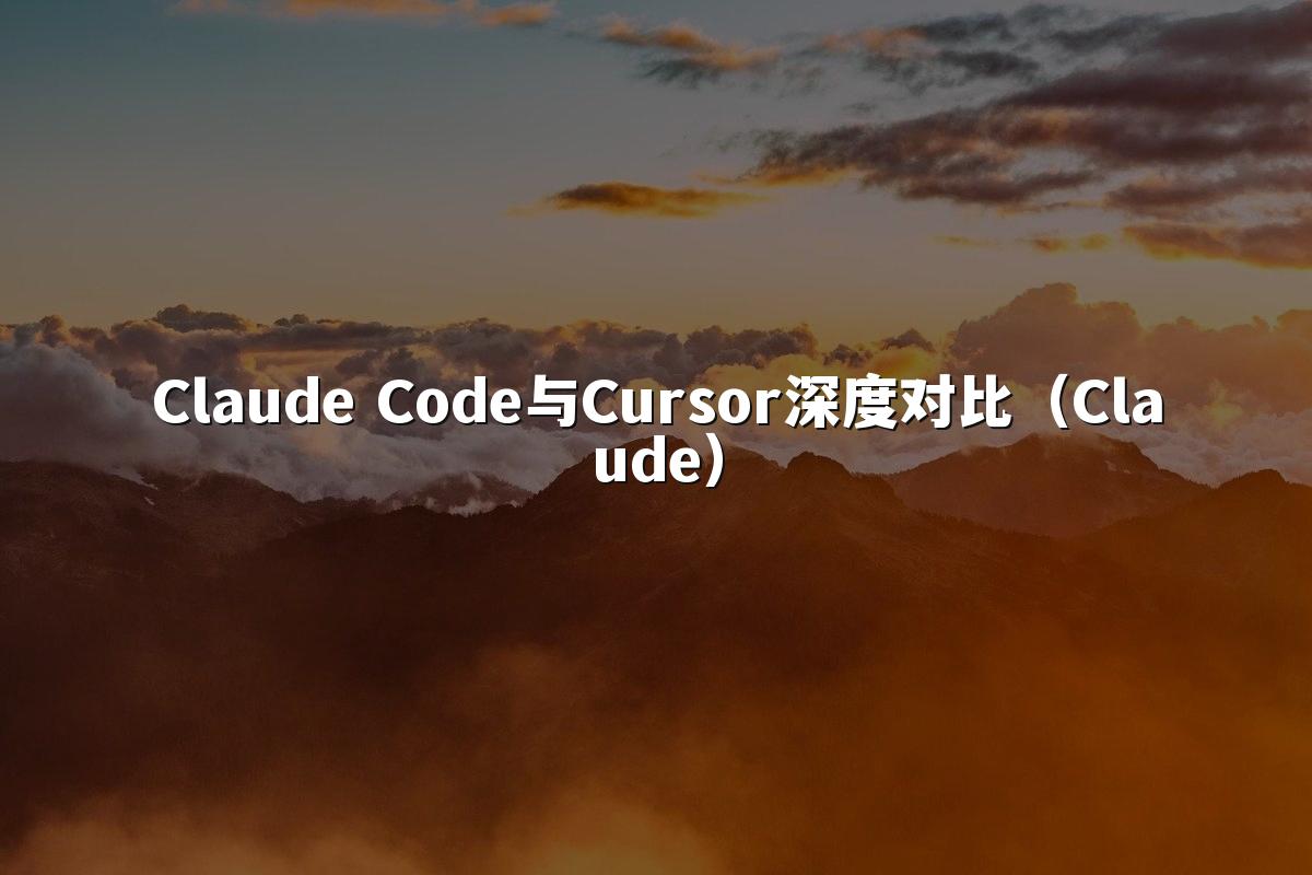 Claude Code与Cursor深度对比(Claude)
