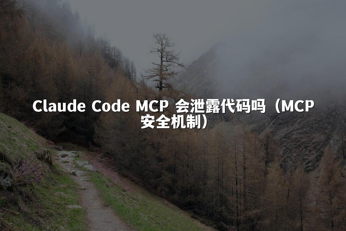 Claude Code MCP 会泄露代码吗(MCP安全机制)