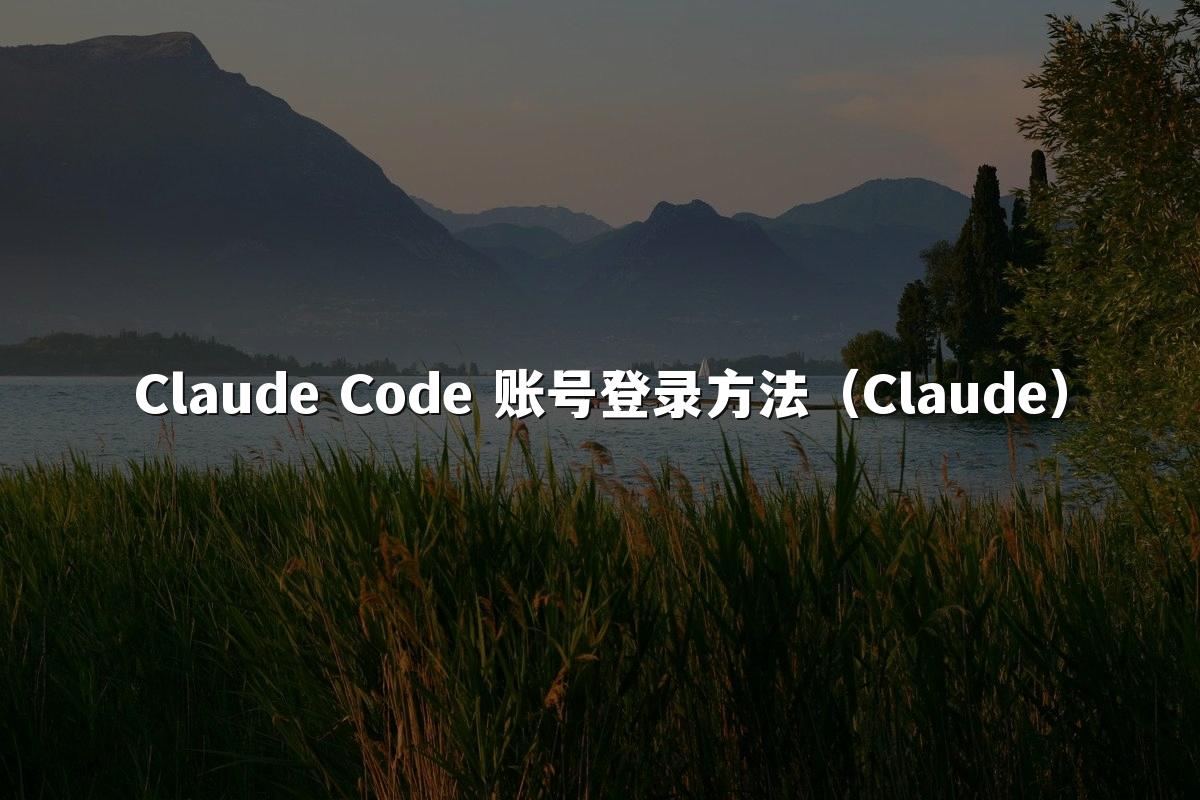 Claude Code 账号登录方法（Claude）