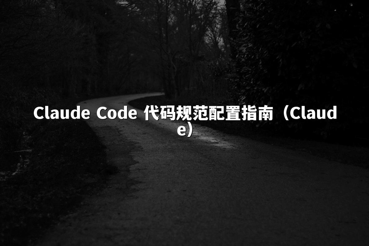 Claude Code 代码规范配置指南（Claude）