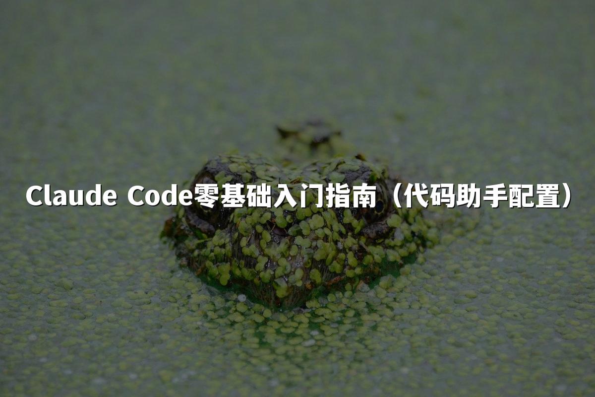 Claude Code零基础入门指南（代码助手配置）