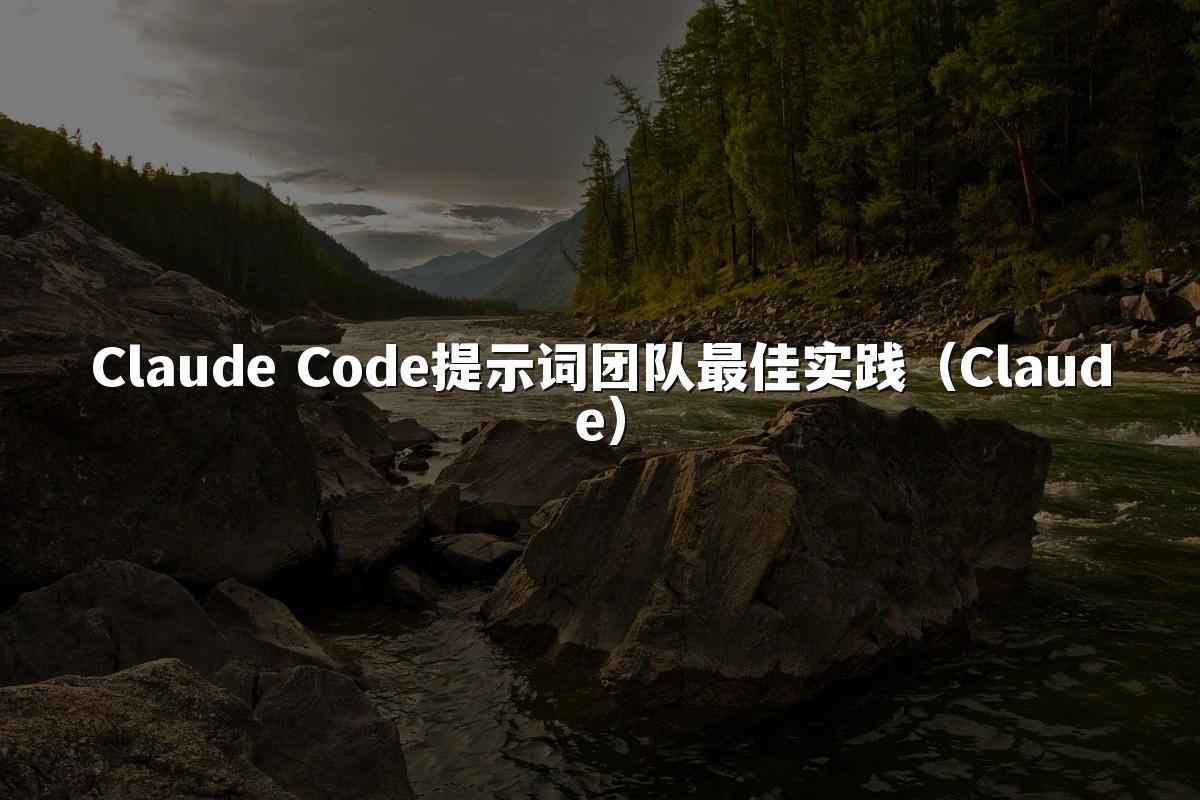 Claude Code提示词团队最佳实践(Claude)