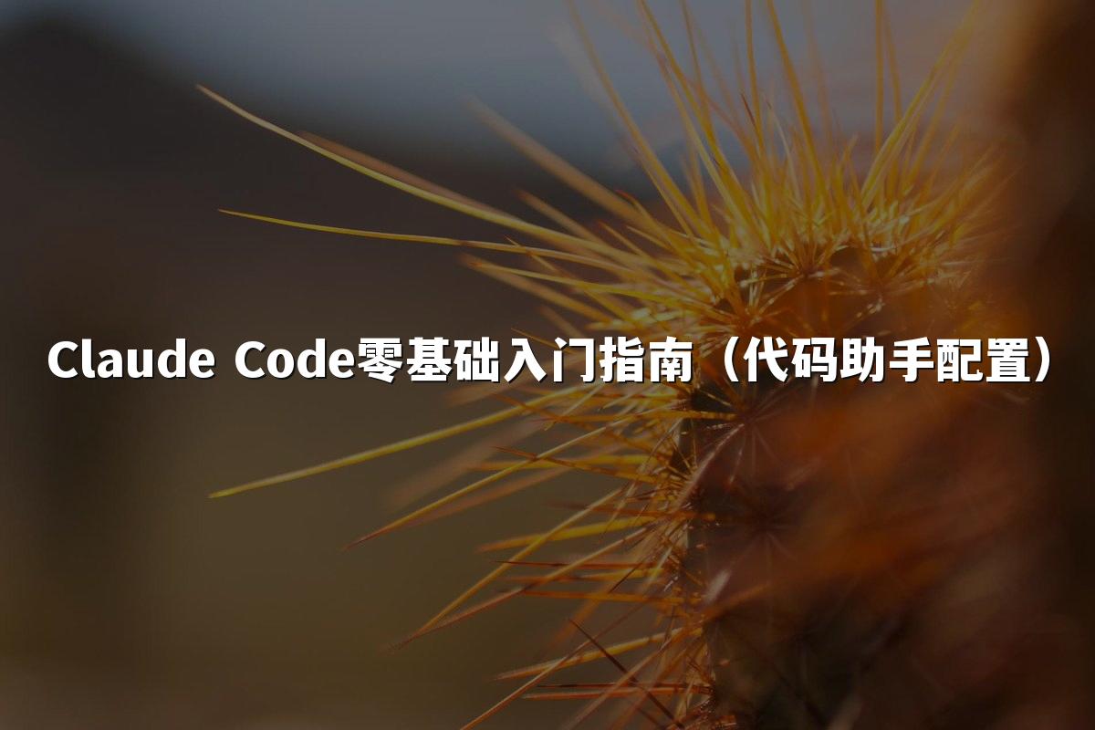 Claude Code零基础入门指南（代码助手配置）
