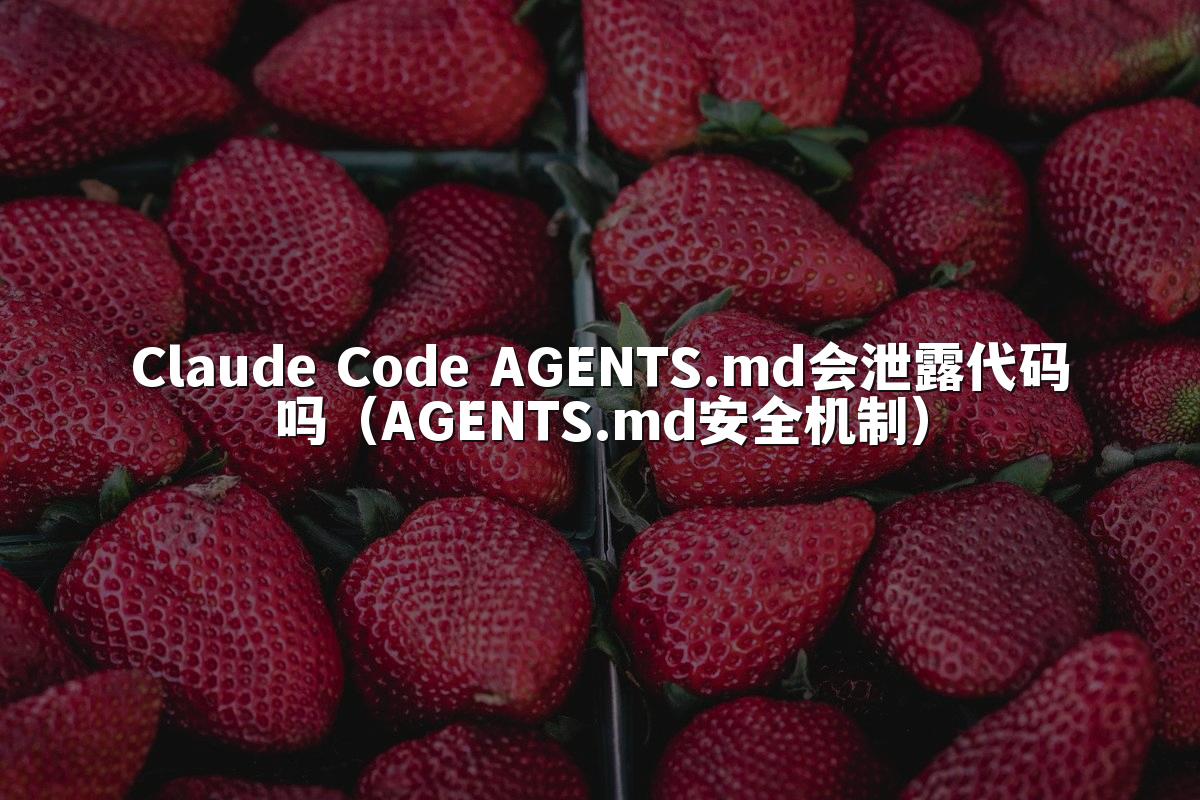 Claude Code AGENTS.md会泄露代码吗(AGENTS.md安全机制)