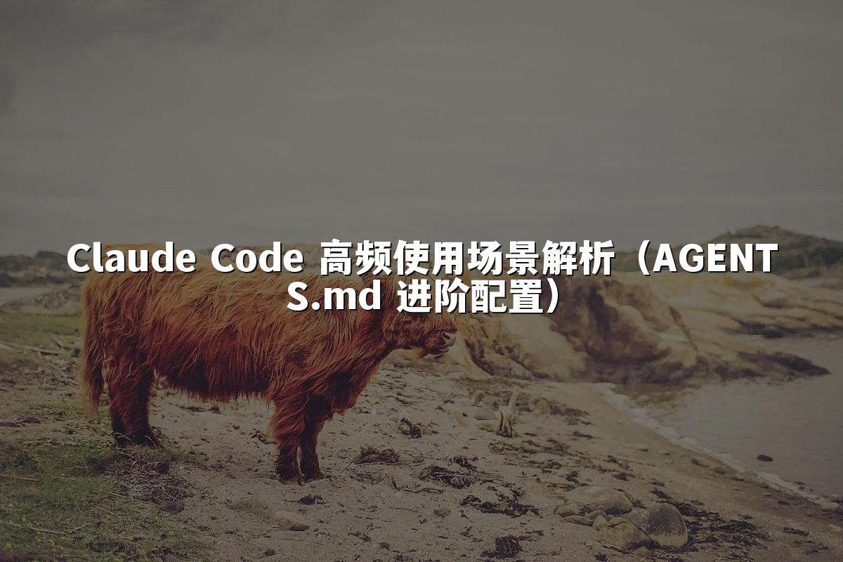 Claude Code 高频使用场景解析（AGENTS.md 进阶配置）